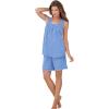 Dreams & Co. Plus Size 2-Piece Short PJ Set(French Blue)