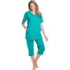 Dreams & Co. Plus Size Capri Lounge Set