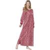 Dreams & Co. Plus Size Cotton Flannel Lounger(Classic Red Snowflake)