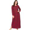 Dreams & Co. Plus Size Cotton Flannel Lounger(Red Buffalo)