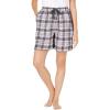 Dreams & Co. Plus Size Flannel Pajama Short(Slate Plaid)
