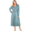 Dreams & Co. Plus Size Marled Long Duster Robe(Deep Teal Marled)