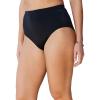 Swim 365 Women’s Plus Size Classic Swim Brief with Tummy Control(Black)