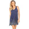 Swim 365 Women’s Plus Size Floral Border Swim Dress(Silver Foil Border)