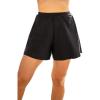 Swim 365 Women’s Plus Size Loose Swim Short with Built-in Tummy Control Brief(Black)
