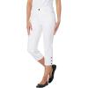 Woman Within Plus Size Comfort Stretch Denim Capri(White)