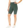 Woman Within Plus Size Stretch Cotton Pocket Bike Short(Pine)