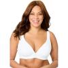 Women’s Plus Size Uplifting Plunge Bra(White)