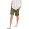 ellos Plus Size Convertible Cargo Shorts(Dark Basil)