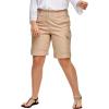ellos Plus Size Convertible Cargo Shorts(New Khaki)