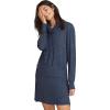 ellos Plus Size Funnel-Neck Lounge Sweatshirt Tunic(Marled Navy)