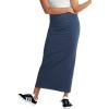 ellos Plus Size Knit Maxi Skirt(Navy)