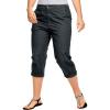 ellos Plus Size Seamed Capris(Black)