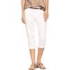 ellos Plus Size Seamed Capris(White)