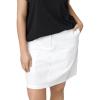ellos Plus Size Stretch Chino Skort(White)