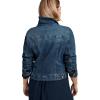 ellos Women’s Plus Size Classic Denim Jacket Oversized Jean Jacket(Medium Stonewash)