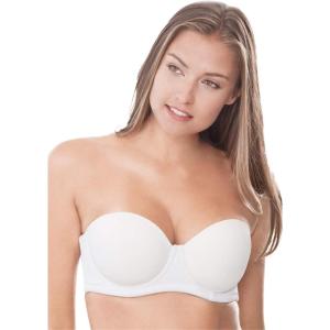 Comfort Choice Women’s Plus Size Convertible Strapless Underwire Bra(White)