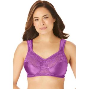 Comfort Choice Women’s Plus Size Easy Enhancer Wireless Bra(Fresh Berry)