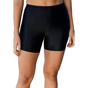 Swim 365 Women’s Plus Size Swim Boy Short(Black)