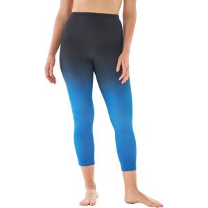 Swimsuits For All Swim 365 Women’s Plus Size Swim Capri(Dream Blue Dip Dye)