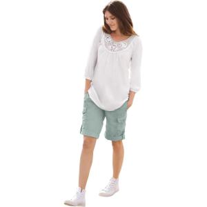 ellos Plus Size Convertible Cargo Shorts(Grey Spruce)