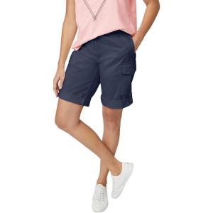 ellos Plus Size Convertible Cargo Shorts(Navy)