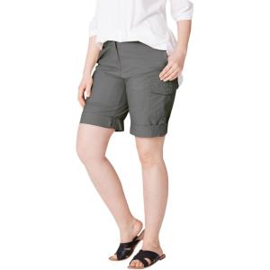 ellos Plus Size Convertible Cargo Shorts(Slate)