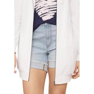 ellos Plus Size Frayed Cuff Hem Shorts(Bleach Distressed)