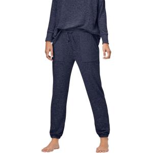 ellos Plus Size Marled Knit Jogger Pants(Marled Navy)