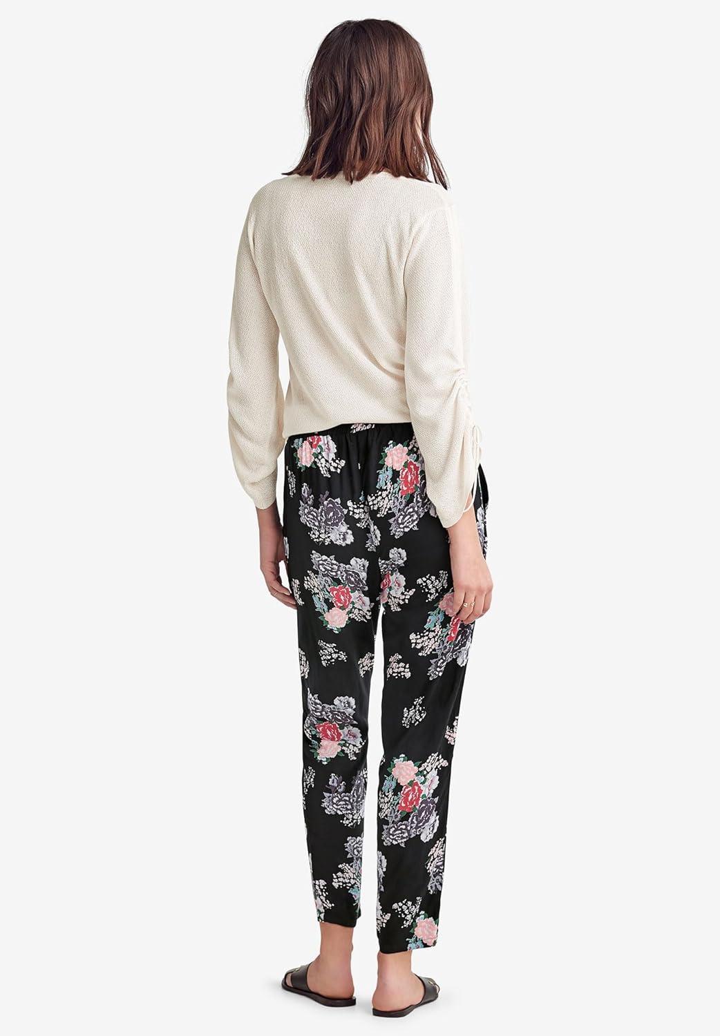 imageellos Plus Size Woven Soft PantsNavyWhite Dot