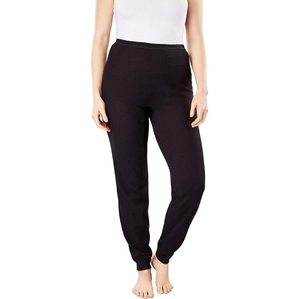 imageComfort Choice Plus Size Thermal PantBlack