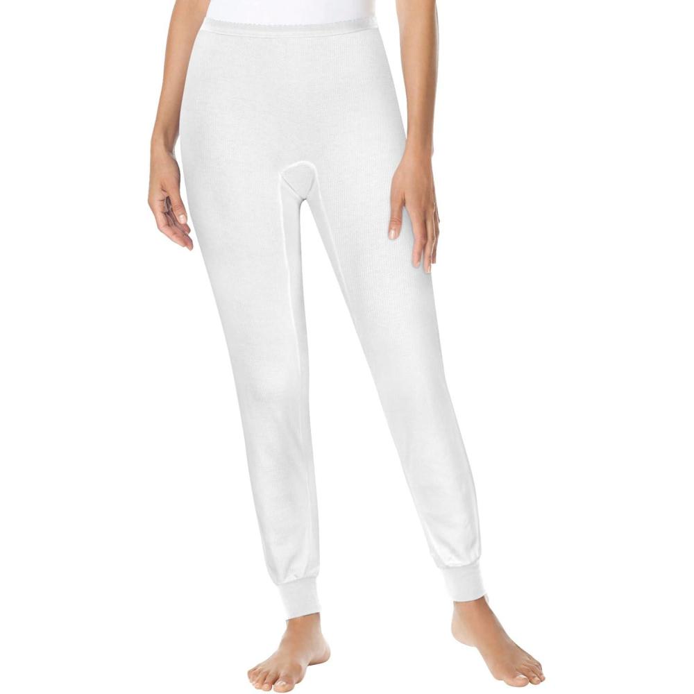 imageComfort Choice Plus Size Thermal PantWhite