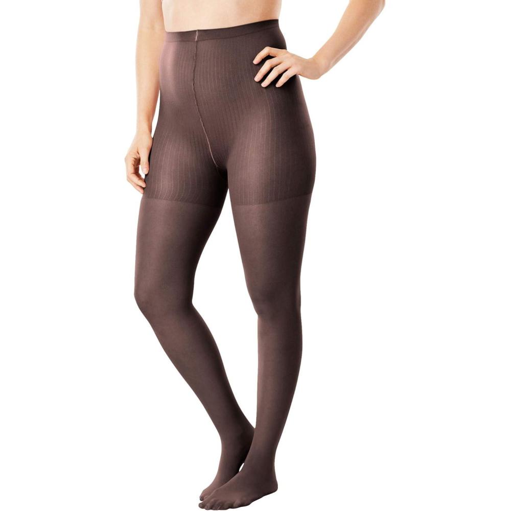 imageComfort Choice Womens Plus Size 2Pack Control Top TightsDark Coffee