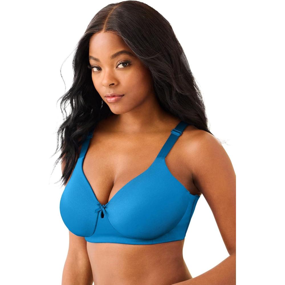 imageComfort Choice Womens Plus Size BackSmoothing Wireless TShirt BraPool Blue