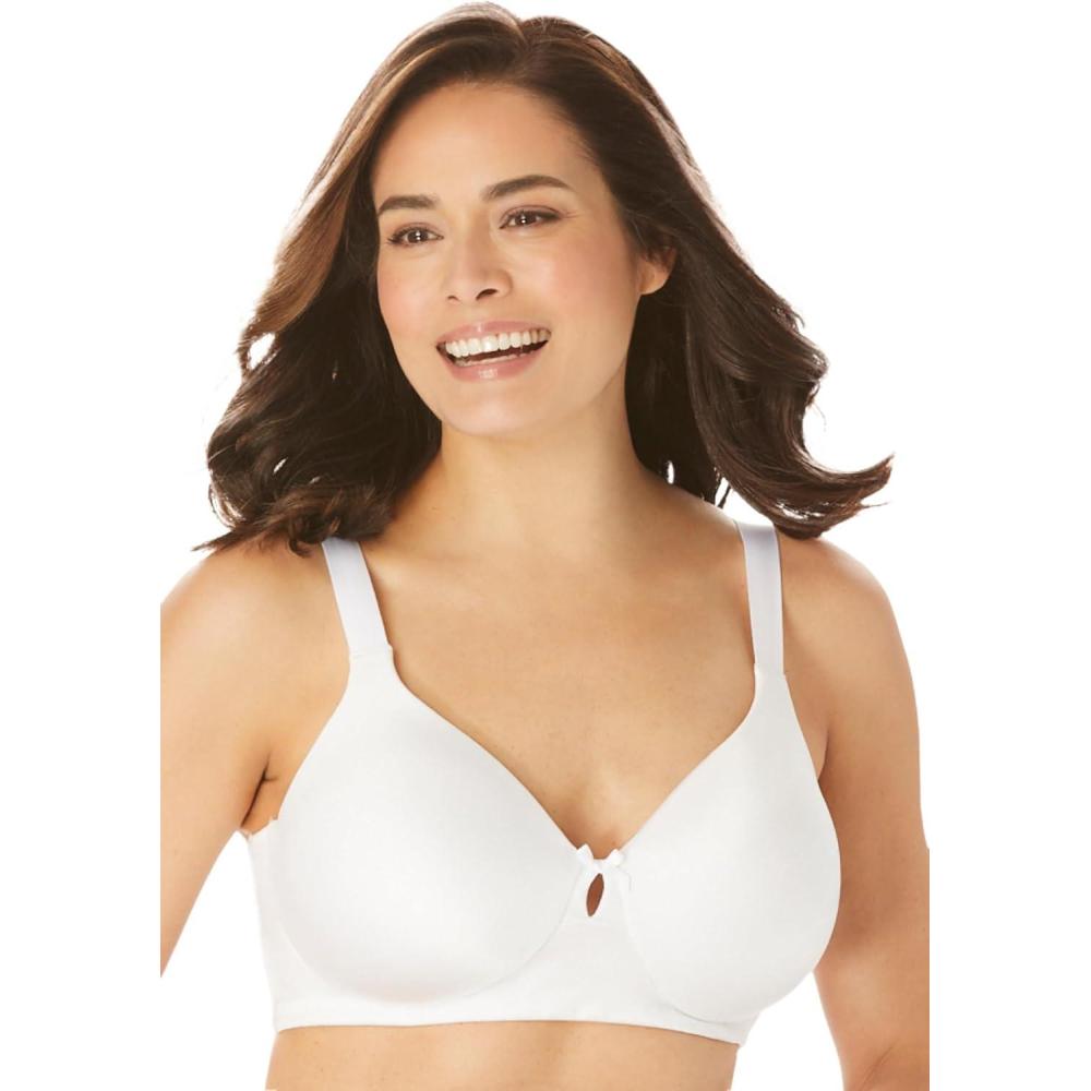 imageComfort Choice Womens Plus Size BackSmoothing Wireless TShirt BraWhite