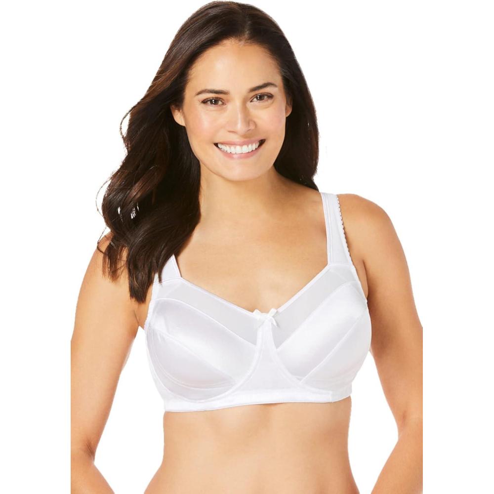 imageComfort Choice Womens Plus Size Exclusive Patented Side Wire BraWhite