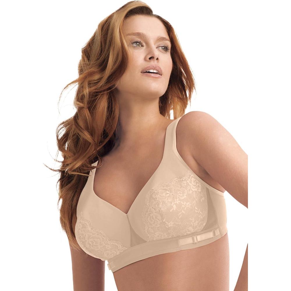 imageComfort Choice Womens Plus Size Full Coverage Lace Cup BraNude