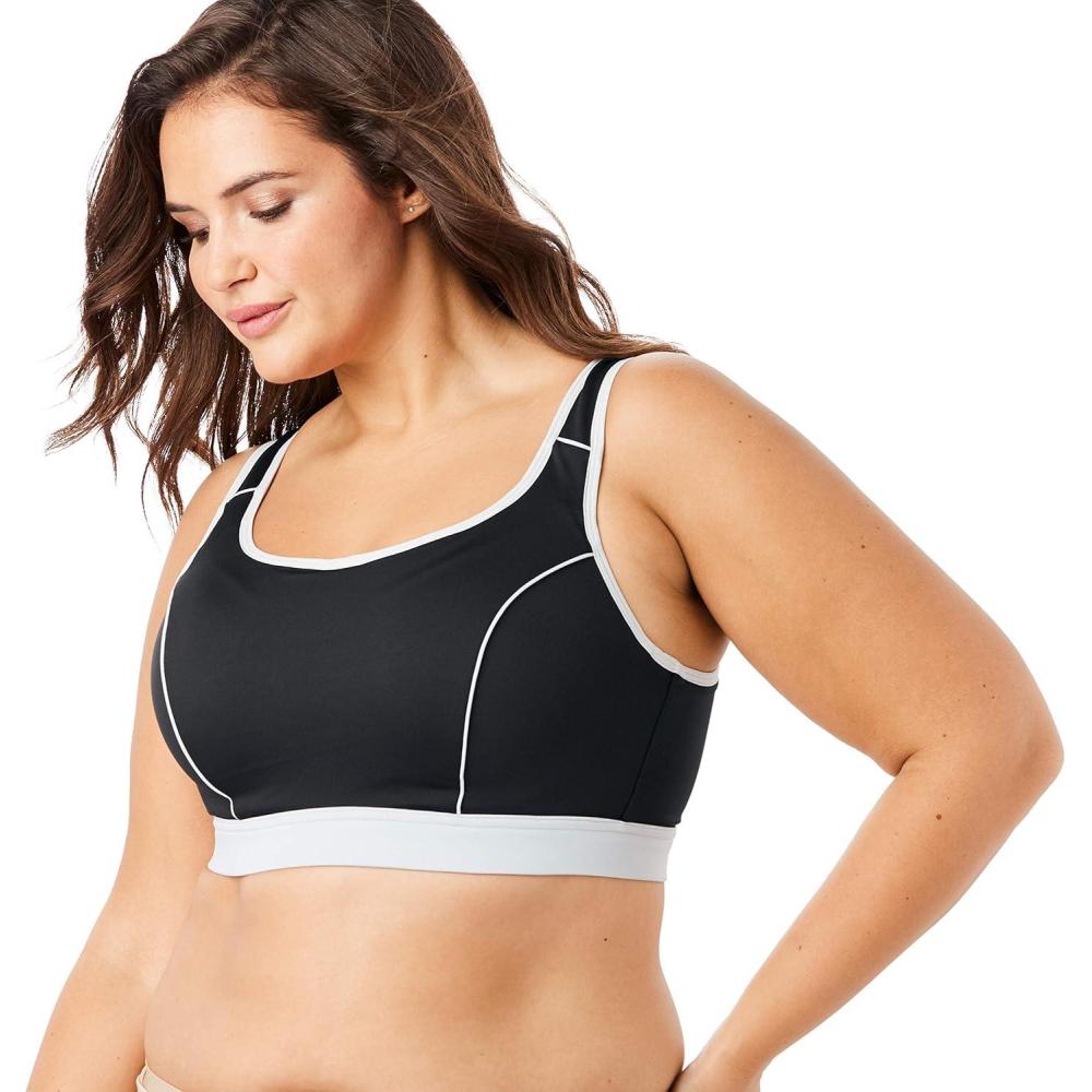 imageComfort Choice Womens Plus Size HighImpact Underwire Sport BraBlack