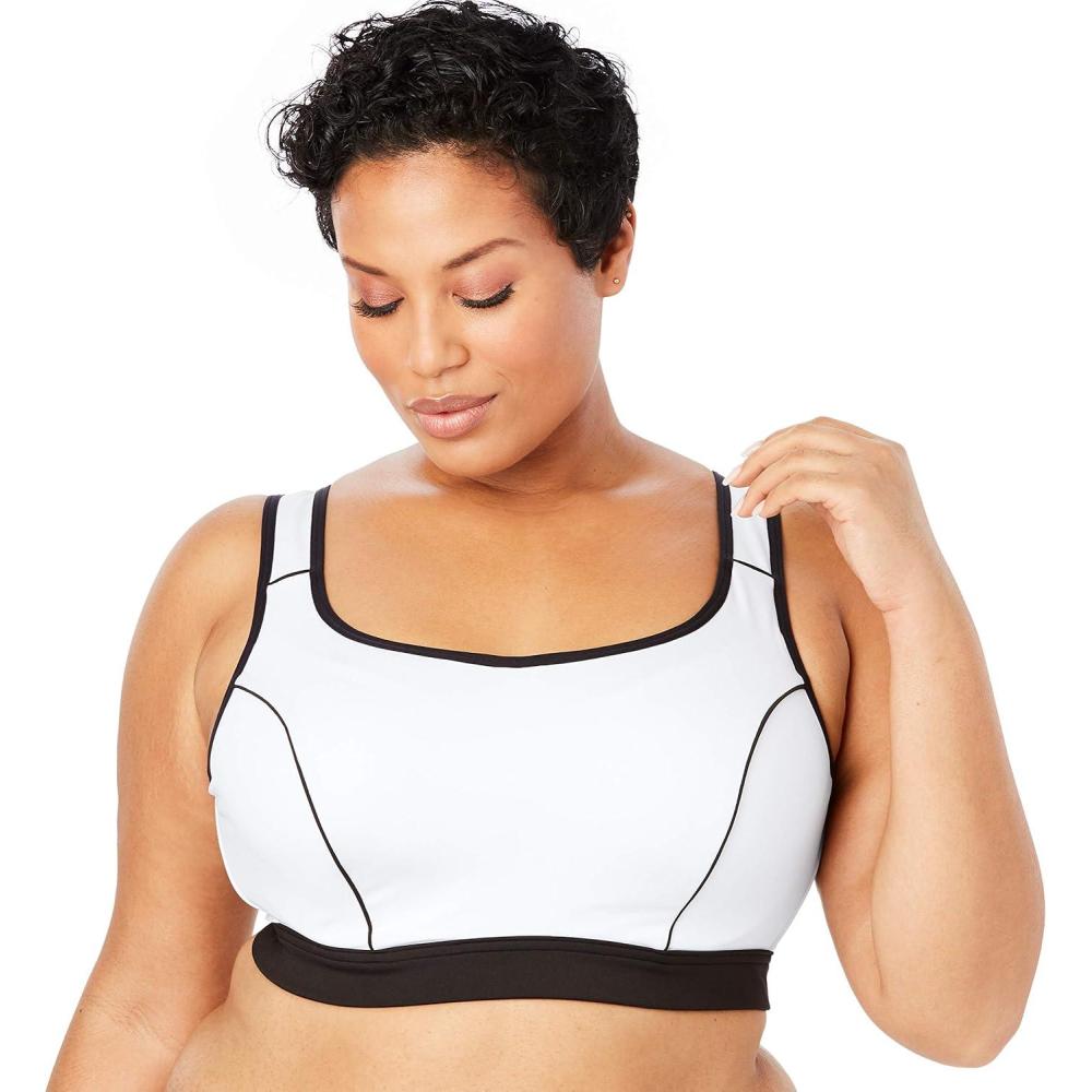 imageComfort Choice Womens Plus Size HighImpact Underwire Sport BraWhite