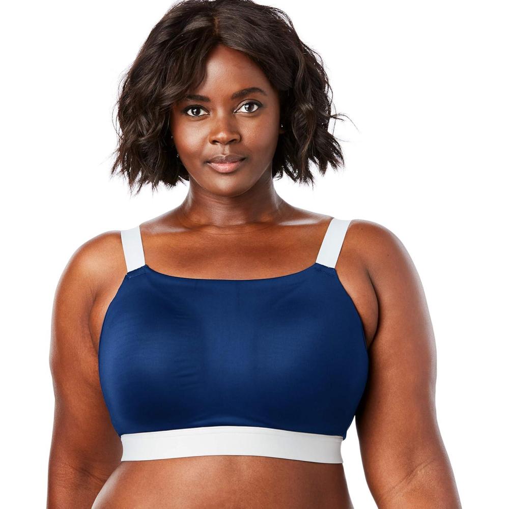 imageComfort Choice Womens Plus Size ModerateImpact Sport BraEvening Blue