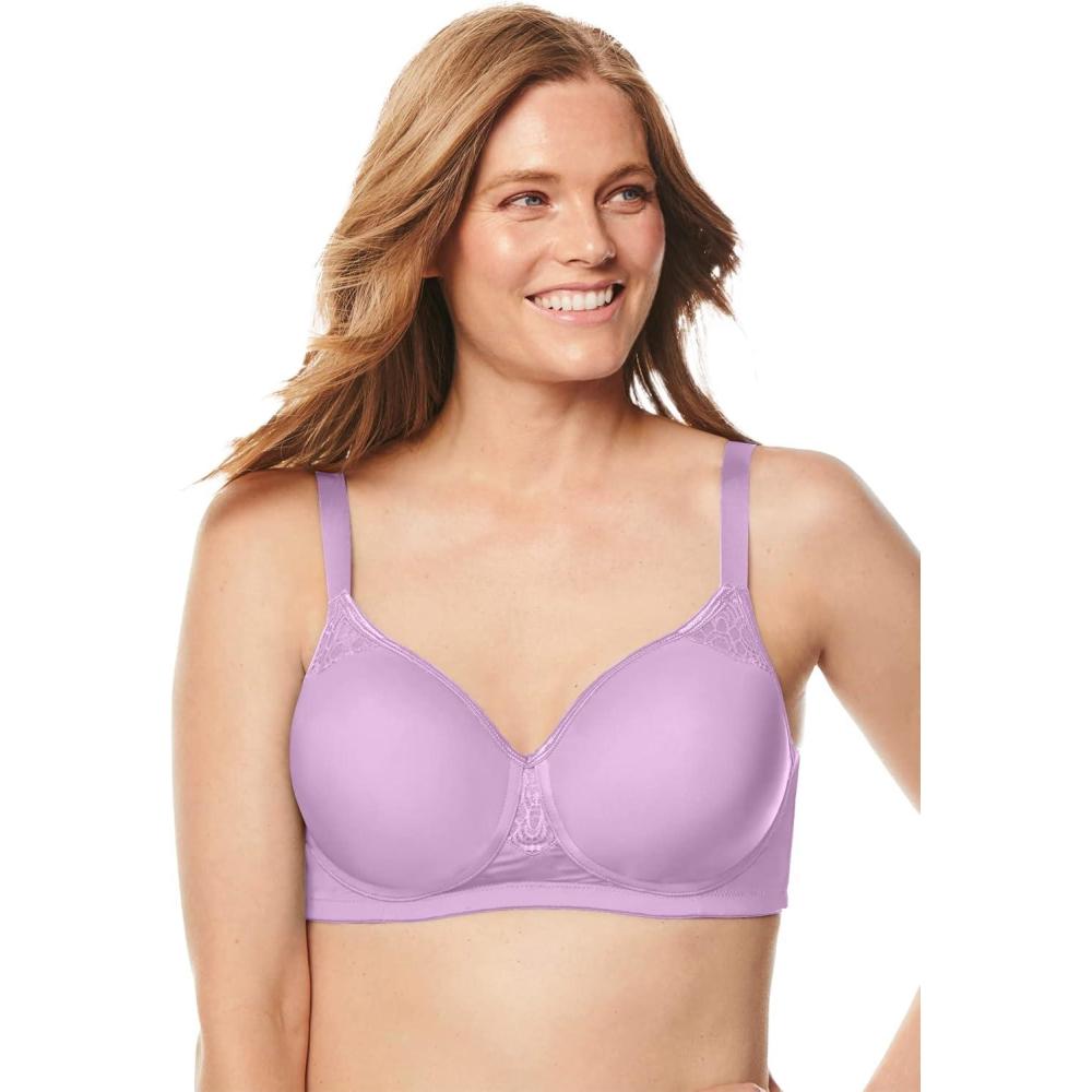 imageComfort Choice Womens Plus Size StayCool Wireless TShirt BraAmethyst Purple