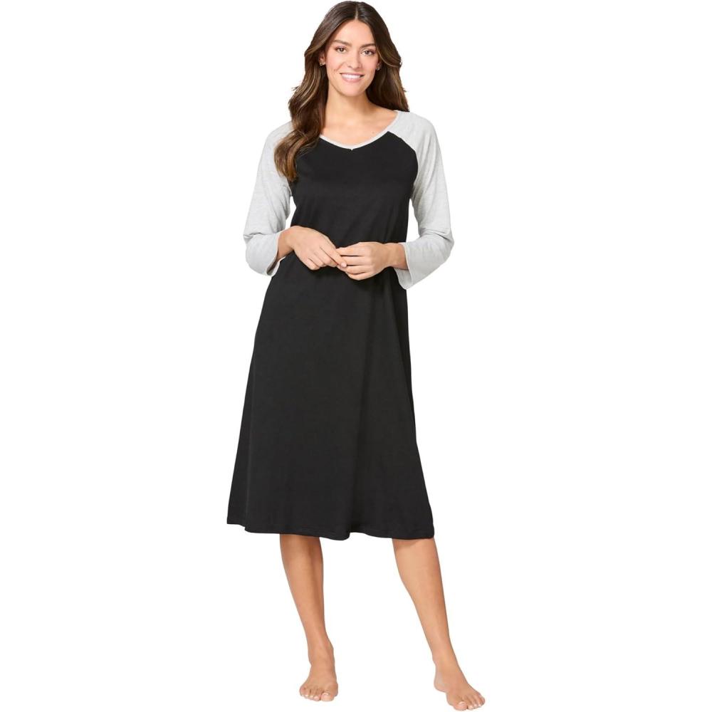 imageDreams ampamp Co Plus Size Avenue Body Baseball SleepshirtBlack