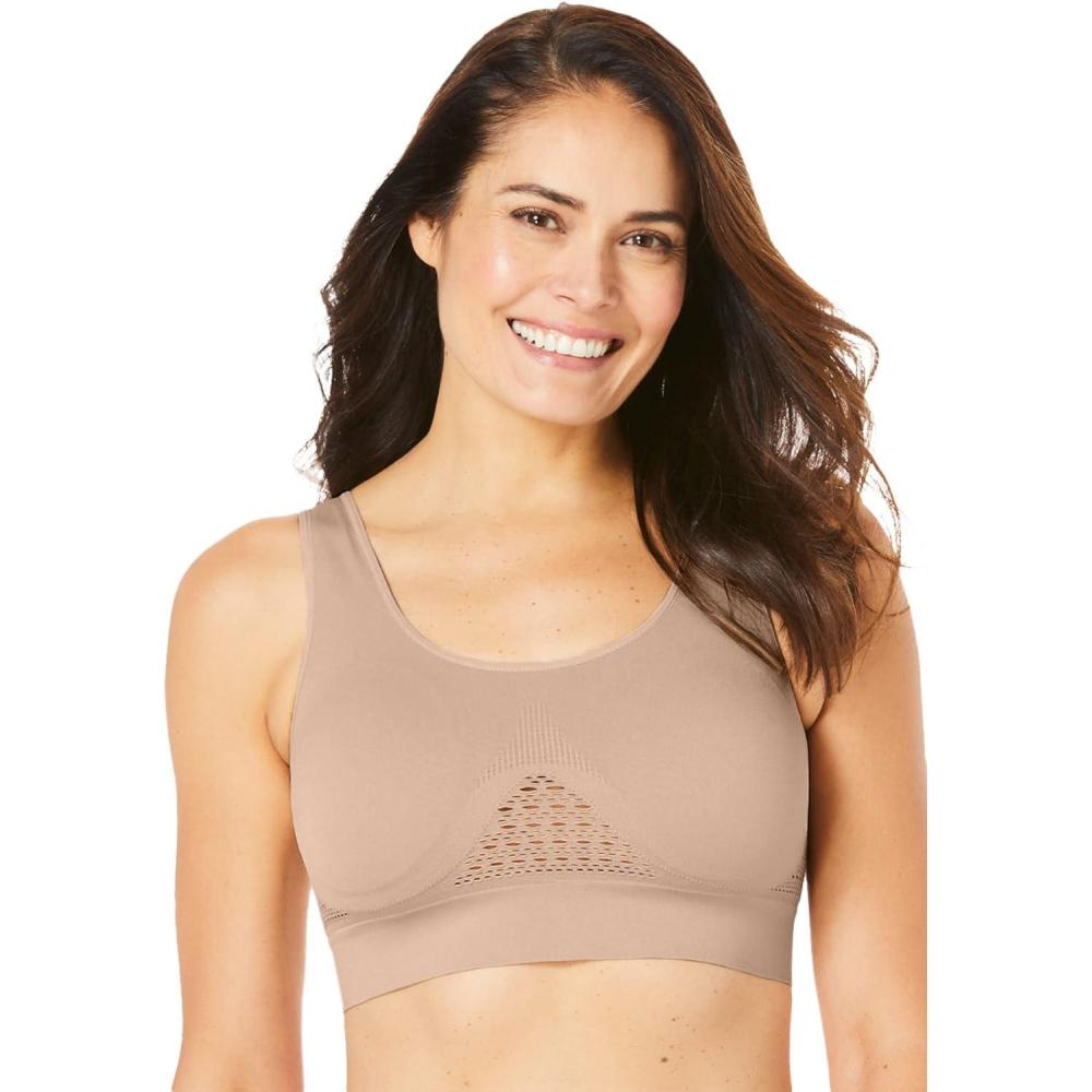 imageSecret Solutions Womens Plus Size Wireless Cooling Seamless BraNude