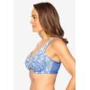 Amoureuse Women’s Plus Size Embroidered Front-Close Underwire Bra(French Blue)