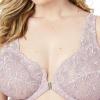 Amoureuse Women’s Plus Size Embroidered Front-Close Underwire Bra(White)