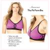 Amoureuse Women’s Plus Size Seamless Velvet Trim Support Bra(Fresh Berry)