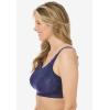 Amoureuse Women’s Plus Size Wireless Lace Bralette(Evening Blue)