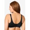 Comfort Choice Women’s Plus Size Back-Smoothing Wireless T-Shirt Bra(Black)
