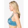 Comfort Choice Women’s Plus Size Back-Smoothing Wireless T-Shirt Bra(Deep Teal Lace)