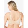 Comfort Choice Women’s Plus Size Back-Smoothing Wireless T-Shirt Bra(Mocha Nude Animal)